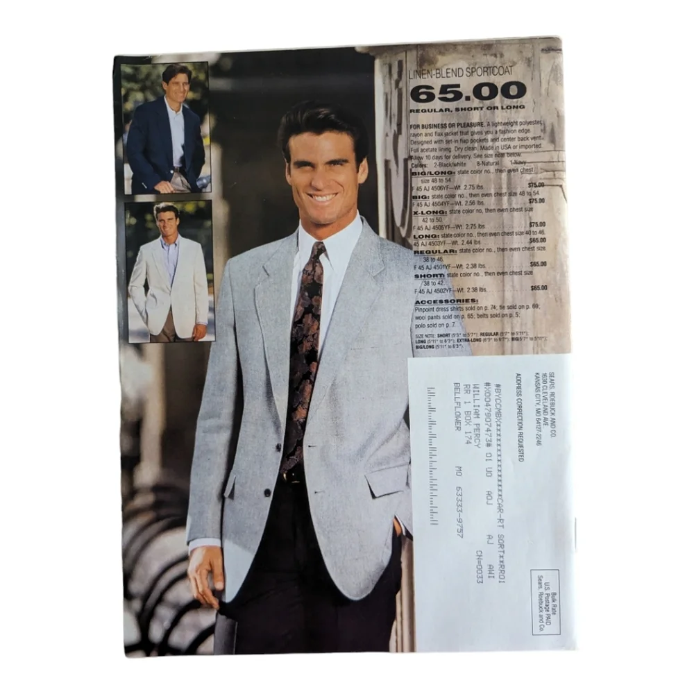 Vintage Sears Big & Tall Spring 1993